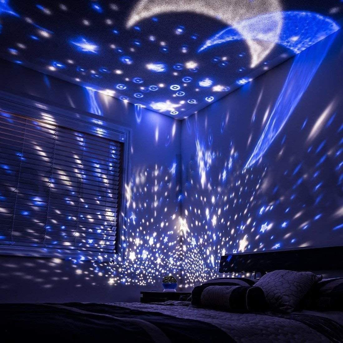 Star Night Projector Περιστρεφόμενο Φωτιστικό - Προτζέκτορας Δωματίου Αστεριών USB